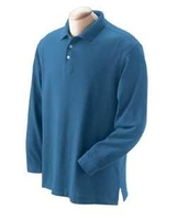 Image Devon & Jones Men's Pima Piqué Long-Sleeve Polo