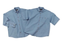 Image 6.5 oz. Washed Denim Short Sleeve Shirt