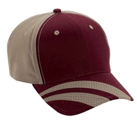 Image Budget Caps | Cobra-6 Panel Cotton Striped Athletic Mesh Visor