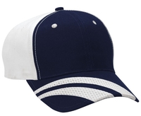 Image Budget Caps | Cobra-6 Panel Cotton Striped Athletic Mesh Visor