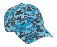 Image Otto-Youth Camouflage Garment Washed Cotton Twill Distressed Visor Pro Style