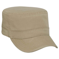 Image Otto Garment Washed Cotton Twill with Binding Trim Visor Military Style