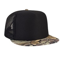 Image Otto-Polyester Foam Front Camouflage Flat Visor High Crown Golf Style Mesh Back