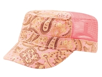 Image Mega Ladies Paisley Print Canvas Mesh Army Cap