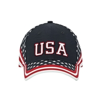 Image Mega 6 Panel Cotton Twill USA Flag Cap