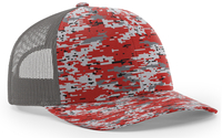 Image Richardson Trucker Camo Pattern Twill Mesh