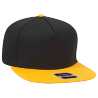 Image COTTON TWILL SQUARE FLAT VISOR OTTO 5 PANEL PRO SNAPBACK