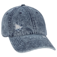 Image Otto 6 Panel Low Profile Distressed Snow Wash Denim Cap