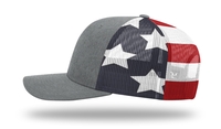 Image Richardson 6 Panel Trucker Printed Stars & Stripes Mesh Back