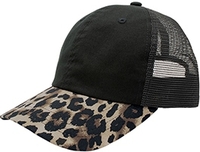 Image Mega Leopard Print Trucker Mesh