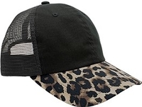 Image Mega Leopard Print Trucker Mesh