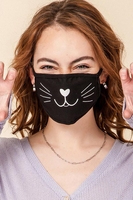 Image 2-Layer Cat Face Washable Reusable (Pack of 10) $15.00=$1.50 each