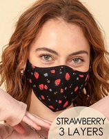 Image 3-Layer Strawberry Washable Reusable (Pack of 10) $20.00=$2.00 each
