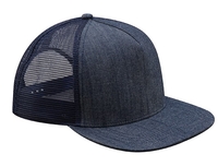 Image Mega 5 Panel Cotton Twill Flat Bill Trucker