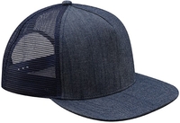 Image Mega 5 Panel Cotton Twill  Flat Bill Trucker