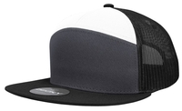Image 7 Panel Flat Bill Trucker Cap