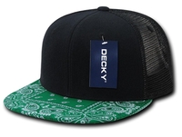 Image Decky 6 Panel High Profile Structured Bandanna Bill Trucker