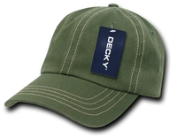 Image Decky Brand 6 Panel Low Profile Relaxed Contra-Stitch Dad Hat