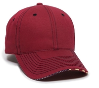 Image Outdoor Structured Twill W/Flag Sandwich Visor