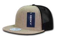 Image Decky Brand 6 Panel High Profile Structured Jute Trucker