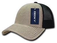 Image Decky Brand 6 Panel Low Profile Structured Jute Trucker