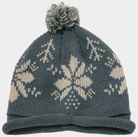 Image Decky Brand Snowflake Roll Up Beanie (w/ Pom Pom)