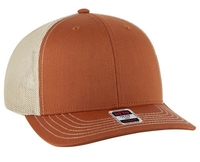 Image OTTO Cap 6 Panel Adult and Youth Poly Cotton Mid Profile Mesh Back Trucker Hat