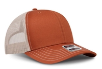 Image OTTO Cap 6 Panel Adult and Youth Poly Cotton Mid Profile Mesh Back Trucker Hat