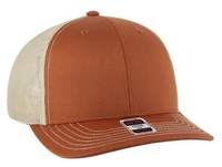 Image OTTO Cap 6 Panel Adult and Youth Poly Cotton Mid Profile Mesh Back Trucker Hat
