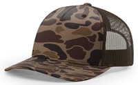 Image Richardson 5 Panel Duck Camo Printed Trucker Mesh Back