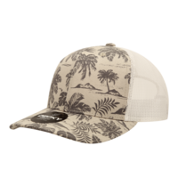 Image Decky 6 Panel Mid Profile Structured Tropical Trucker