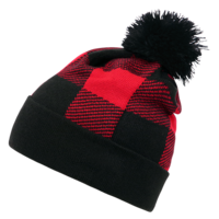 Image Decky Brand Plaid Pom Beanie