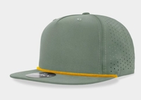 Image Decky 5 Panel Seamless Perferated Back Unstructured Roped Hat