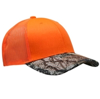 Image 6 Panel Structured Camo Poly Cotton Front Mesh Back