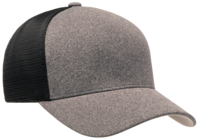 Flexfit Caps: UniPanel Melange Trucker Golf Caps. Wholesale Blank Hats